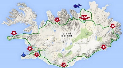 mappa Islanda